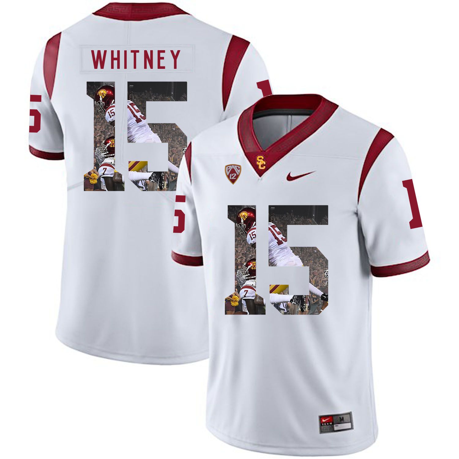Men USC Trojans #15 Whitney White Fashion Edition Customized NCAA Jerseys->customized ncaa jersey->Custom Jersey